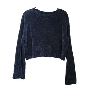 Hollister Sweater Womens M Medium Blue Cropped Long Sleeve